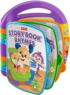 Fisher-Price Storybook Rhymes Learning Toy with Lights and Music for Babies and Toddlers, Laugh & Learn UK English Version, CDH26