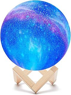 PREKIAR Moon Lamp, 16 Colors 15cm LED 3D Print Star Moon Light with Stand & Remote & Touch Control and USB Rechargeable, Bedrooms Bedside Night Lights for Bay Kids Lover Birthday Party Gifts