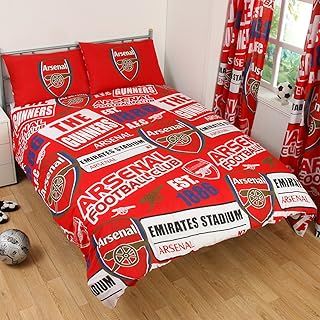 Arsenal Official Double Duvet Cover Set Patch Red