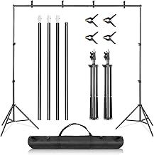 M.J COMFY-LIFE Adjustable Backdrop Stand Kit - Professional 2 * 3m Background Support System with Carrying Bag and 4 Clamps for Photo and Video Studio