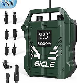 Paddle Board Pump Inflation Electric - High Pressure Dual Stage Inflation, Auto-off with 12V DC Car Connector, for Paddleboard/Inflatable Bed/Mattress and Portable Boat