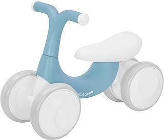 UBRAVOO Baby Balance Bike Toys, Baby Walker, Toddler Balance Bike 10-36 Month Ride On Toy Birthday Gift with 4 Wheels,No Pedal (Blue)