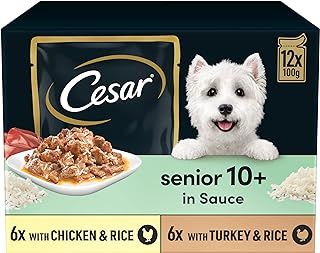 CESAR Senior Mixed Selection Deliciously Fresh Adult Wet Dog Pouches Mixed in Sauce, 4x (12 x 100 g)