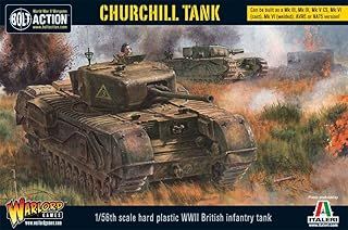 Warlord Games British Army Churchill Tank - 1:56 / 28mm Plastic Scale Model Tank for Bolt Action Highly Detailed World War 2 Miniatures