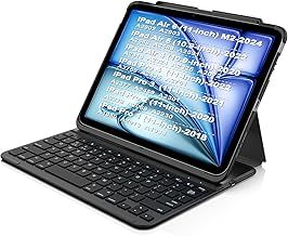 Arteck iPad Air 11-inch 10.9-inch Keyboard, Bluetooth Keyboard with Folio Full Protection Case for Apple iPad Air 11-inch (Air 2024) 10.9-inch (Air 2022) Air 4 and iPad Pro 11-inch Pro 4(2022) Pro 3 2