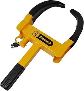 Caravan Wheel Clamp Lock Heavy Duty Anti Theft Protection Trailer Security 2 Keys Car Motorhome Adjustable Tyre Claw Boot Weather Resistant Safety