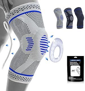Professional Knee Support for Men/Women, Anti Slip Knee Brace Compression Sleeve with Patella Gel Pads & Side Stabilizers for Arthritis,Knee Pain,Meniscus Tear,ACL,Running,Sports,Joint Pain Relief