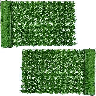 OTYMIOW Garden Fence Screening 2 Rolls *3*0.5m Ivy Trellis Artificial Leaves Garden Screening Fence Privacy Screen Garden Artificial Plant Wall Panels, Artificial Hedge Screening Ivy Fence Panels Wall