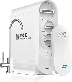 Frizzlife RO Reverse Osmosis Water Filtration System - 600 GPD Fast Flow Under Sink RO Water Filter, Tankless, Reduces TDS, 8 Stage, 2:1 Pure to Drain, Compact, BPA Free, PX500-A