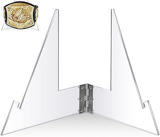 RattanView Acrylic Championship Belt Display Stand Wrestling Belt Buckles Holder for Sport Football Boxing Wrestling Corporate Award Badges