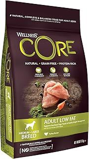 Wellness CORE Adult Low Fat, 10kg, Turkey, Dry Dog Food for Medium to Large Breeds, Grain-Free, High Meat Content, Protein-Rich, Low in Fat, Supports Healthy Weight Management