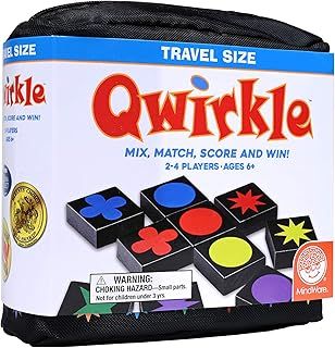 Mindware | Qwirkle: Travel (NEW) | Board Game | Ages 6+ | 2-4 Players | 45 Minutes Playing Time