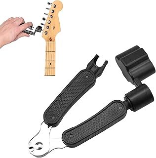 1 Pcs Guitar String Winder Cutter and Bridge Pin Puller,3-in-1 Multifunctional Guitar String Cutter,Guitar Bridge Pin Puller Instrument Repairing Guitar For Instrument Repairing Guitar (Black)