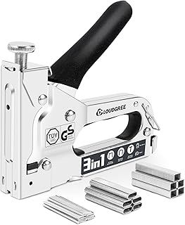 Staple Gun, 3 in 1 Heavy Duty Nail Steel Gun Kit with 1500 Staples, Upholstery Stapler Gun for Wood, Upholstery, Fencing, Furniture, Decoration