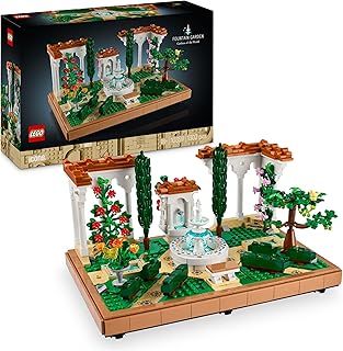 LEGO Icons Fountain Garden Building Set, Home and Office Decor Model Kit for Adults to Build, with Cypress Trees, Grapevines, Flowers and Animal Figures, Gifts for Women & Men 10359