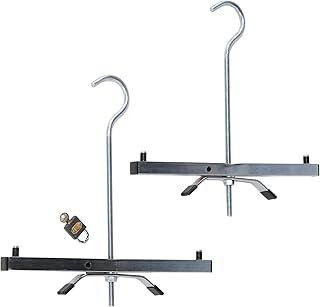 Universal Roof Rack Ladder Clamps (Pair with Padlocks)-Secures your ladders safely to your roof rack, Locks your ladders in place, Guards against theft