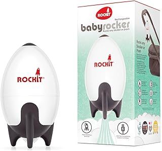 Rockit Rocker Rechargeable - Baby Sleep Aid Gently Rocks Any Stroller or Buggy, Adjustable Speed with 60 Minute Timer - Fits All Pushchairs & Prams to Create a Baby Bouncer