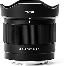 VILTROX 20mm f2.8 FE, 20mm f/2.8 e-Mount Full Frame AF Photography Camera Lenses, Prime Wide Angle Lens for Sony e Mount a7cr a7cii a7c a6700 zv-e100 a6600 a6400 a7iv a7iii