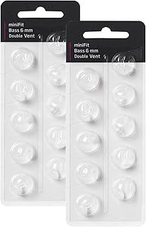 Hearing Aid Domes for Oticon Replacements,Oticon Minifit Double Vent Bass Domes (6 mm/2 Pack）,Universal Domes for Oticon Hearing Aid Supplies.