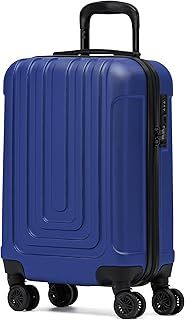 Flight Knight Premium Hard Shell Lightweight Cabin Suitcase - 8 Spinner Wheels - Built-in TSA Lock & USB Port - Luggage Approved for Over 100 Airlines Including easyJet, Ryanair & Jet2-55x35x20cm