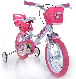 Dino Bikes 144R-UN Unicorn 14" Bicycle 14'', White & Pink