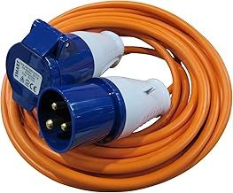 Caravan Electric Hook Up Cable 1.5MM 10M - 25M (Fly Lead Adaptor Mains Electricity Extension Lead) (With Fly Lead Adaptor, 25Metre)