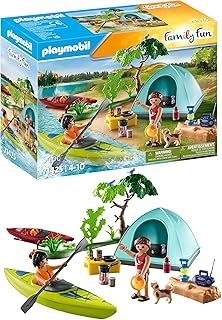 Playmobil 71425 Family Fun Campsite with Campfire, exciting outdoor adventure at the campsite, canoeing and campfires, fun imaginative role-play, playsets suitable for children ages 4+