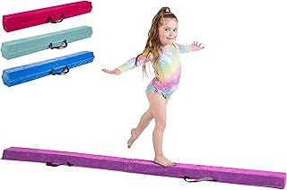 Gymnastics Beam For Kids - Amazing Balance Equipment For Children at Home - Faux Suede, High Density EVA Foam - Sizes 210cm/240cm/270cm - Flash Cards, Carry Straps, Carry Case and Multiple Colours!