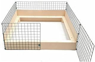 Large Dog Whelping Box - 4ft x 4ft Multipurpose Bedding, Puppy Cage, and Play Pen for Indoor or Outdoor Use - Heavy Duty Pen, Cage, or Fence With Wooden Insert