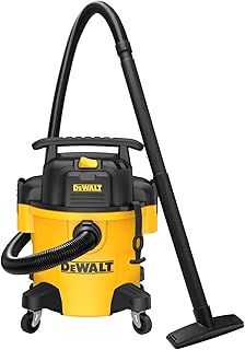 DEWALT UKADXV20P, DXV20P Poly Wet/Dry, 4 Peak HP Shop Vacuums, 20L, Yellow+Black