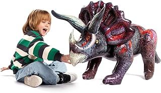 JOYIN 109cm Triceratops Inflatable Dinosaur Toy for Party Decorations, Birthday Party Gift for Kids and Adults