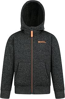 Mountain Warehouse Nevis Kids Hoodie - Full Zip Winter Top, Warm Hood, Ribbed Cuffs & Hem, 2 Front Pockets - Suitable For Boys & Girls