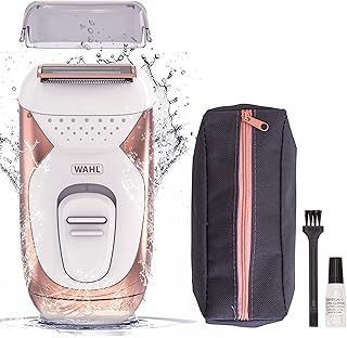 Wahl Ladies Shaver, Wet and Dry Hair Remover for Legs Underarms, Bikini Trimmer, Painless Hair Removal, Light Portable Shavers, Smooth Shaving for Women, Less Irritation, Showerproof Electric Razor