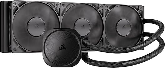 Corsair NAUTILUS 360 RS Liquid CPU Cooler – 360mm AIO – Low-Noise – Direct Motherboard Connection – Daisy-Chain – Intel LGA 1851/1700, AMD AM5/AM4 – 3x RS120 Fans Included – Black