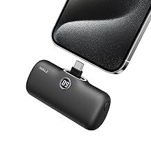 iWALK USB-C Portable Charger 4800mAh 20W Power Bank Small Fast Charging Battery Pack with LED Display Compatible with iPhone 16 Plus/16 Pro/16 Pro Max/15/iPad/AirPods Andriod Phone Samsung,Black