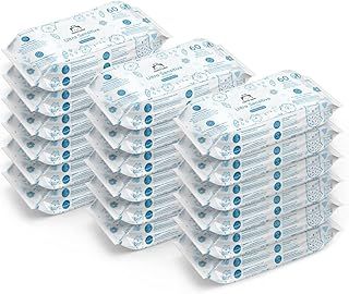 Amazon Brand - Mama Bear Ultra Sensitive Baby Wipes, Unscented, 1080 Count (18 Packs of 60)