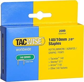 Tacwise 0347 Type 140/10mm Heavy Duty Galvanised Staples, Pack of 2000