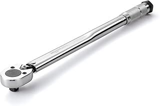 Amazon Basics 1/2 Inch Drive Click Torque Wrench, 20-150 ft.-lb, 27.1-203.5 Nm