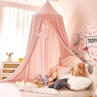 Dix-Rainbow Large Children Bed Canopy Round Dome Girls Mosquito Net Kids Princess Play Tents Nursery Room Decoration for Baby