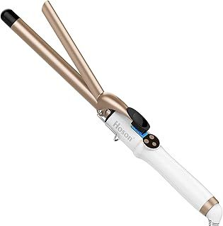 Hoson 19mm Hair Curling Tongs Professional, Ceramic Tourmaline Curl Wand Barrel, Hair Curler Iron with 9 Heat Setting(110℃ to 210℃ for All Hair Types, Glove Include)