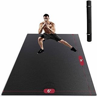 HAPBEAR Large Exercise Mat, 213×152cm/ 244×183cm /274×183cm×8mm, Gym Mat, PVC Thick Non Slip, Yoga Mat for Home Gym, Yoga, Pilates, Fitness, Gymnastics