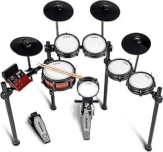 Alesis Nitro Pro XL Electric Drum Kit with Dual-Zone Quiet Mesh Pads, 500+ Authentic BFD Sounds, Bluetooth, Drumeo, USB MIDI