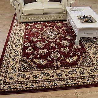 Lord of Rugs Sherborne Quality Traditional Classic Oriental Living Room Bedroom Rug Red Small 80x150 cm (2'6''x5')