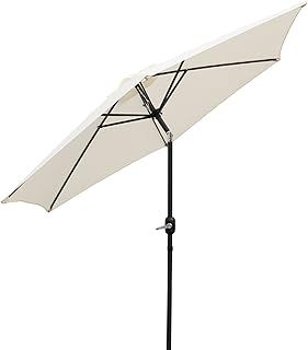 Vivo Technologies 2.7M Garden Parasol Round Garden Umbrella Sun Shading with Hand Crank, Tilt Function (UV 30+) Waterproof Parasol for Outdoor, Garden and Patio(Parasol Base Excludes)