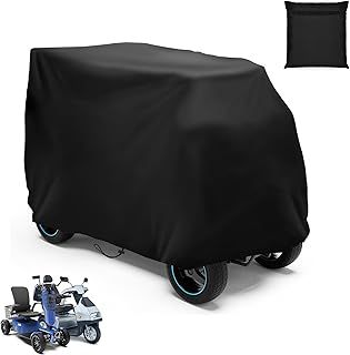 SIRUITON Mobility Scooter Storage Cover, Wheelchair Cover Waterproof for Travel Lightweight Electric Chair Cover Rain Protector from Dust/Dirt/Snow/Rain/Sun Rays（140x66x91cm）