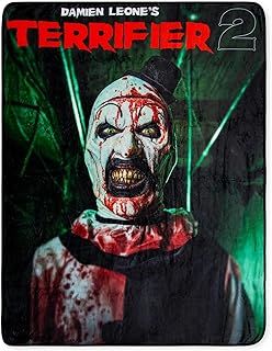 Terrifier 2 Art the Clown Fleece Throw Blanket | 45 x 60 Inches