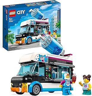 LEGO 60384 City Penguin Slushy Van, Truck Toy for 5 Plus Year Old Kids, Boys & Girls, Vehicle Building Set with Cosutme Figure, Summer Series, Gift Idea