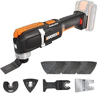 WORX WX696.9 Sonicrafter Cordless Oscillating Multi-Tool, Power Share, Variable Speed with Accessories, 18V (20V Max)