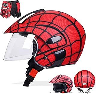 Motocross Helmet for Kids,Motorcycle Helmet for Children,Boys & Girls,Bicycle,Scooter,Outdoor Sports,Sun Visor,Gift,for 3-10 Years Old,48~52 CM,Bright Web