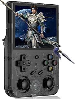 RG353V Handheld Game Console Support Dual OS Android 11+ LINUX, 5G WiFi 4.2 Bluetooth RK3566 64BIT 64G TF Card 4450 Classic Games 3.5 Inch IPS Screen 3500mAh Battery